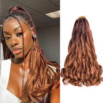 Braiding Hair Vitorish French Curly de 16 polegadas, 8 pacotes para mulheres