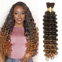 Braiding Hair WIGICD Synthetic Mix Human 18 polegadas Deep Wave
