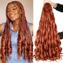 Braiding Hair WIPPORYA Ginger French Curl 30 cm, 6 pacotes, 720 g