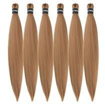 Braiding Hair Wuqibawu, marrom acinzentado escuro, pré-esticado, 52 polegadas Braiding Hair Wuqibawu, marrom acinzentado escuro, pré-esticado, 52 polegadas