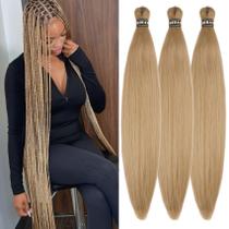 Braiding Hair Wuqibawu, marrom pré-esticado, loiro de 26 polegadas Braiding Hair Wuqibawu, marrom pré-esticado, loiro de 26 polegadas
