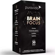 Brain Focus Colina + Fosfatidilserina + Cafeína + Taurina - 30 Caps - Pura Vida