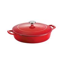 Braiser coberto Tramontina ferro fundido esmaltado 4 litros vermelho graduado, 80131/050DS