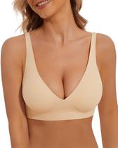 Bralette Boufor Deep V Low Cut Push Up acolchoado Nude S