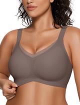 Bralette de suporte sem fio OEAK Plus Size cinza 3GG para mulher