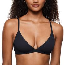 Bralette INLYRIC Inbarely Triangle Plunge sem forro para mulheres negras Bralette INLYRIC Inbarely Triangle Plunge sem forro para mulheres negras