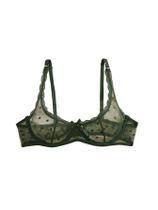 Bralette SweatyRocks feminina de renda triangular sem fio verde