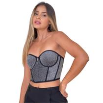 Brallet Liz (Cropped de Luxo com Lurex com Ilhós e Rabo de Rato).