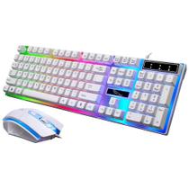 Branco 1 Colorido Wired Gaming Keyboard Kit Set Floating Keyb