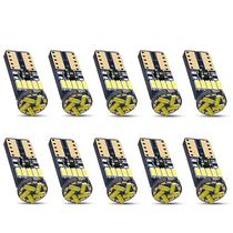 Branco 10 Pcs T10 W5w Canbus Lâmpadas Led 194 4014 Smd 15 Led Carro Auto Interior Cúpula Mapa Tronco