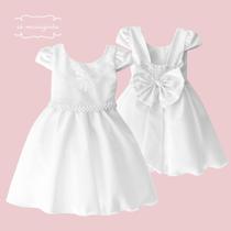 Branco com peito renda manga copinho lisa saia midi ref2112 Branco com peito renda manga copinho lisa saia midi ref2112