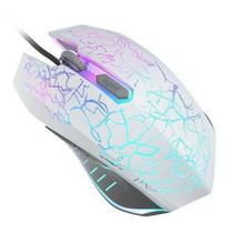 (Branco) Mouse gaming Wired 2400 DPI Ergonomic Gamer Mice LED Backlit Laptop Computador de laptop