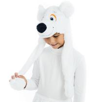 Branco Urso Polar Pelúcia Headpiece Crianças Fantasia Dress-Up Play