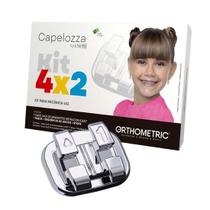 Bráquete de Aço Kit Capelozza (Protusiva Minus 022) Dentição Mista 4x2 - Orthometric