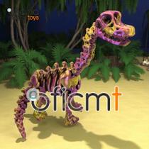 Braquiossauro Esqueleto Articulado com Graveto Brinquedo Jurassic Fóssil Posável Fidget Dino World