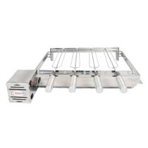 Brasa Grill Gira 4 Espetos Ajustável Largura