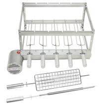 Brasa Grill Gira 5 Espetos Churrasqueira Giratória, 1 Espeto Picanha, 1 Espeto Grelha