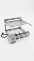 Brasa Grill Grelha Flutuante Gira 3 Espetos 50cm de Largura Brasa Grill Grelha Flutuante Gira 3 Espetos 50cm de Largura