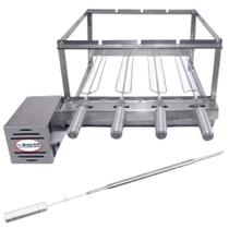 Brasa Grill Tradicional Gira 4 Espetos + Espeto Picanha