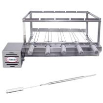 Brasa Grill Tradicional Gira 5 Espetos Churrasqueira Giratória Bi Volts Brasa Grill Tradicional Gira 5 Espetos Churrasqueira Giratória Bi Volts
