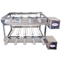 Brasa Grill Tradicional Gira 9 Espetos Dupla 2 Andares