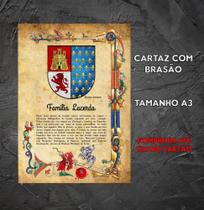 Brasão d família Lacerda no cartaz A3 Brasão d família Lacerda no cartaz A3