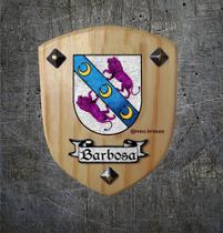 Brasão da família Barbosa ( na madeira )