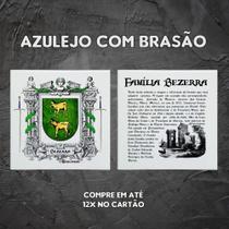 Brasão da família Bezerra no azulejo Brasão da família Bezerra no azulejo