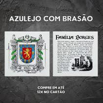 Brasão da família Borges no azulejo Brasão da família Borges no azulejo