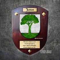 Brasão da família JESUS na madeira Brasão da família JESUS na madeira
