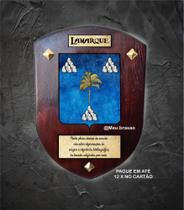 Brasão da família Lamarque ( feito na madeira )