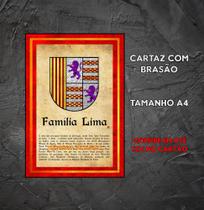 Brasão da família Lima ( no cartaz tamanho A4 ) - @meu.brasao