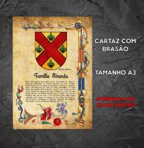 Brasão da família MIRANDA no cartaz