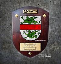 Brasão da família MORATO na madeira