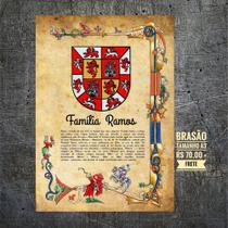 Brasão da família RAMOS no cartaz A3 Brasão da família RAMOS no cartaz A3