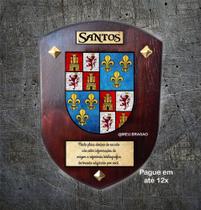 Brasão da família Santos ( feito na madeira ) Brasão da família Santos ( feito na madeira )