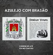 Brasão da família Veras no azulejo, cada pedra tamanho 20cmx20cm Brasão da família Veras no azulejo, cada pedra tamanho 20cmx20cm
