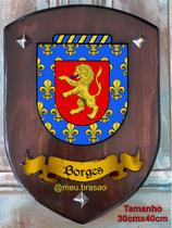 Brasão na Madeira Família Borges