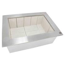 Braseiro Cooktop inox 430 Para Churrasqueira - 60 X 50cm