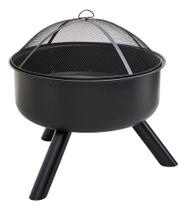 Braseiro De Aco Para Lenha - Preto - 79x75x75cm - Importado