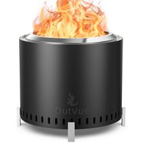 Brasero sem fumaça portátil de aço inoxidável OutVue 50 cm Brasero sem fumaça portátil de aço inoxidável OutVue 50 cm