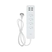 Brasil Plug WiFi Smart Power Strip Protetor Contra Surtos 4 Saídas USB Tipo C Tuya Alexa Google