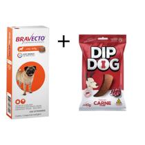 Bravecto Antipulgas e Carrapatos p/ cães de 4,5 a 10kg - 250mg COM BIFINHO DIPDOG