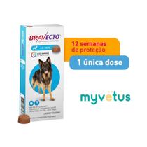 Bravecto antipulgas e carrapatos para cães de 20 a 40 kg msd