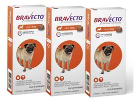 Bravecto Antipulgas E Carrapatos Para Cães De 4,5 A 10kg 3un