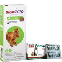 Bravecto De 10a20kg + Vermifugo Vetmax Plus 4 Comprimidos