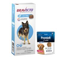 Bravecto Mastigável 1000mg 20 - 40Kg - 1cpr e Ganhe Cookie Premier 250g