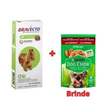 Bravecto para Cães de 10 a 20kg - MSD + Sachê Dog Chow Cordeiro
