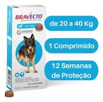 Bravecto para Cães de 20 a 40kg - 1000mg - Msd