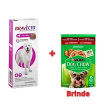 Bravecto para Cães de 40 a 56kg - 1400mg - MSD + Sachê Dog Chow Cordeiro
